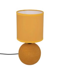 Table light, E14, H36cm x D13 cm, ceramic/fabric, orange
