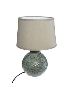 Table light, E14, H29cm x D19 cm, glass/pvc, beige.