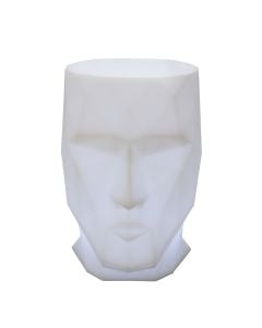 Table with led light, Polyethylene,face image, RGB color change, 16 colors available with remote, L39xW28XH40 cm