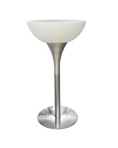 Table with led light, glass shape, Polyethylene, RGB color change, 16 colors available with remote, L60xW60XH106 cm