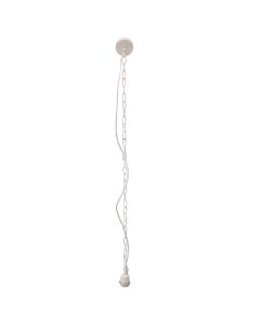 E27 lampholder with 1m chain+1.5m wire. white.
