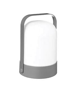 Decorative outdoor led light, with battery, D14xH22 cm, grey, polypropilene