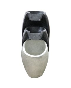 Polyresin fountain "Jar", W/three LED with water pump with 10m cable. Product size:55x38x78cm