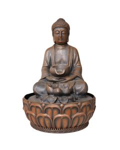 Indoor fountain "Budha"  W/one LED with 1.5m cable. Product size:18x18x29.5cm
