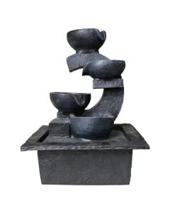 Indoor fountain "Vase" W/one LED with 1.5m cable. Product size:21.5x18.5x29cm