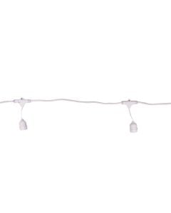 String lamp 10M with 20 heads, E27, white