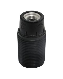 Plastic lampholder, E14, black