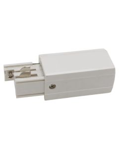 Power supply socket for 4 wires Braytron track rail, white, plastic, 45.5x35.5x32.5 cm.