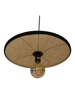 Ndricues I varur, E27, D40 cm, H9 cm, material natyral/celik, bezhe/izi.