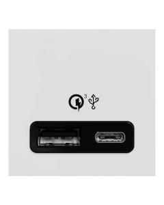 USB socket, 2 mod, type A+C, fast charge