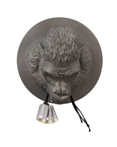 Wall lamp, gorilla head, grey, E14, D41x54cm
