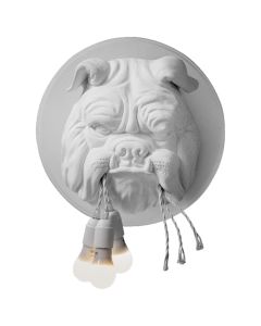 Wall lamp, dog head, white, 40x54cm