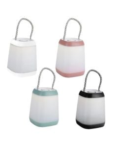 table lamp portable, LED, 3color, 10x10x13cm, plastic