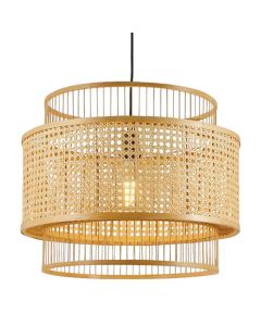 Pendant light, E27, straw material, 50x40cm