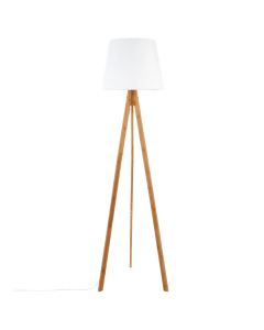 Floor lighr, E27, H.160cm, high white bamboo