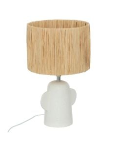 Table lamp, E27, H.38cm, white ceramic