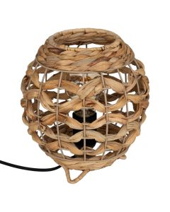 Table lamp, E27, H.20cm, natural fiber