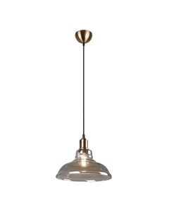 ALDO hanging light, 1xE27, amber colored glass material, diameter 28 cm, height max 150cm