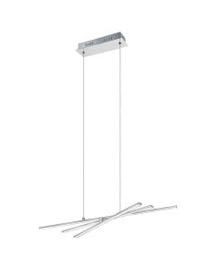 Hanging light, LED, 72x24cm, alumin, chrome