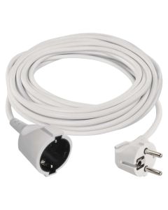 Extension Cord 10 m / 1 sockets / white / PVC / 1,5 mm2