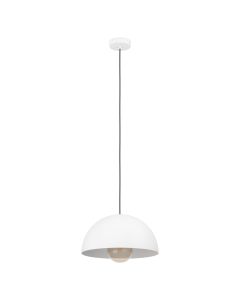 Hanging lamp, E27, D. 38cm, metal, white