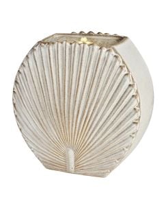 Fountain, ceramic material, 22x42x41cm, white, LED lighting