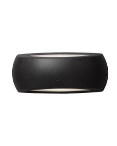 Outdoor wall light, Fumagalli, E27, 30x8.5x13cm, resin, black