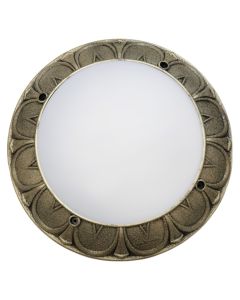 Outdoor wall light, Fumagalli, E27, D.33.5cm, resin, bronze