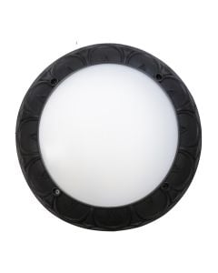 Outdoor wall light, Fumagalli, E27, D.33.5cm, resin, black