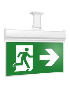 EXIT table, with charging, 2W, green, 150lm, ip20, 3h working time