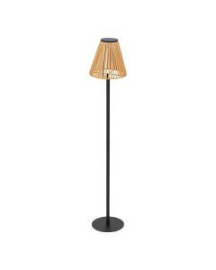 Solar panel light, H.108cm, metal/resin, warm white, solar/USB charge, 6H batery life