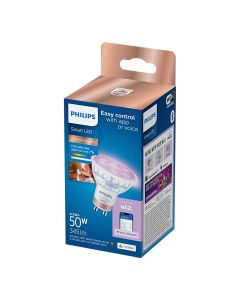 Smart LED lamp, Philips, GU10, 50W, 345lm, 220-6500K/ RGB, 15.000h