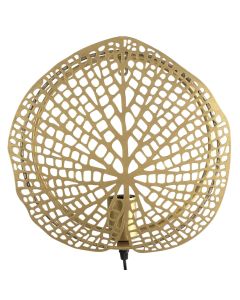 Wall lamp, E27, metal, gold, D.31.5cm
