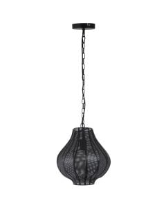 Pendant light, E27, metal, matt black, D.33cm, H.31cm