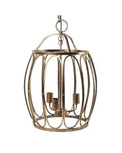 Pendant lamp, E27, metal, gold, 42x66.5cm