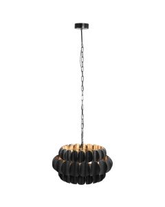 Pendant light, E27, metal, black, 29x52cm