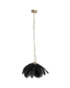 Pendant light, E27, metal, black, D.62cm