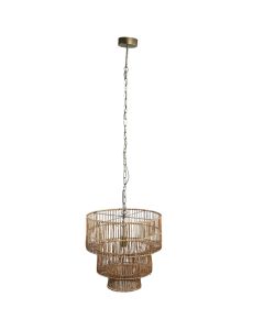 Hanging lamp, E27, rattan, D.50cm, H.50cm