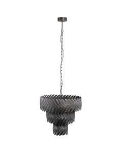Pendant light, E27, metal, black, 55x55cm