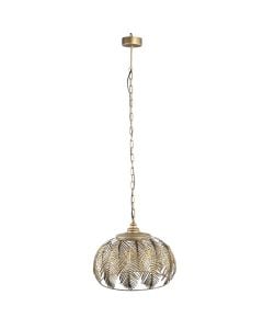 Pendant lamp, E27, metal, gold, 50x38cm