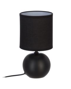 Table light, 13x24.7cm, ceramic/textile, mate black