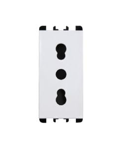 Bivalent socket, 2P+T, 16A, white, Simon Urmet
