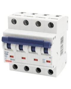GEWISS magneto-thermal circuit breaker, 4M, C, 20A, 6kA