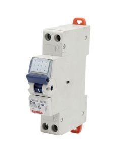 Magneto-thermal circuit breaker, 1P+N, GEWISS, 1M, C, 25A, 4.5kA