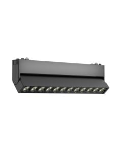 Linear spot for magnetic track, 48V, 12W, 4000K, angled, black