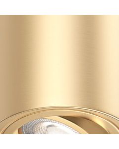 Ceiling spotlight, GAMA, Braytron, GU10, aluminum, cylinder, gold, D.8cm, H.10cm