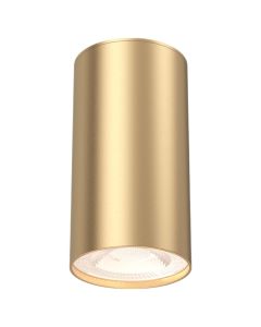 Ceiling spotlight, GAMA, Braytron, GU10, aluminum, cylinder, gold, D.5cm, H.10cm