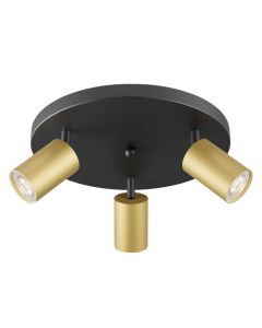 Beta light, Braytron, 3xGU10, aluminum, gold, 30x12cm