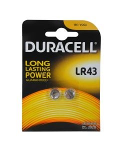 Duracell LR43 1.5 V Alkaline Battery 2pc