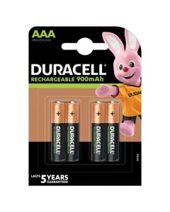 Duracell NiMH Rechargeable AAA Batteries, 800mAh, 4pc